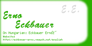 erno eckbauer business card